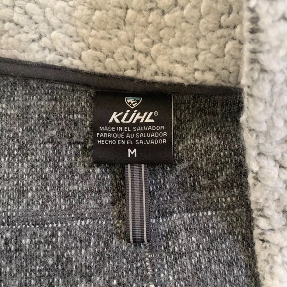 KUHL KOZET LONG Women's Fleece Jacket Wool Full Zip Offset Zipper Sz M Pockets - Picture 2 of 8